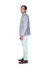 Threadwork Grey bandhgala with mint shirt and pants